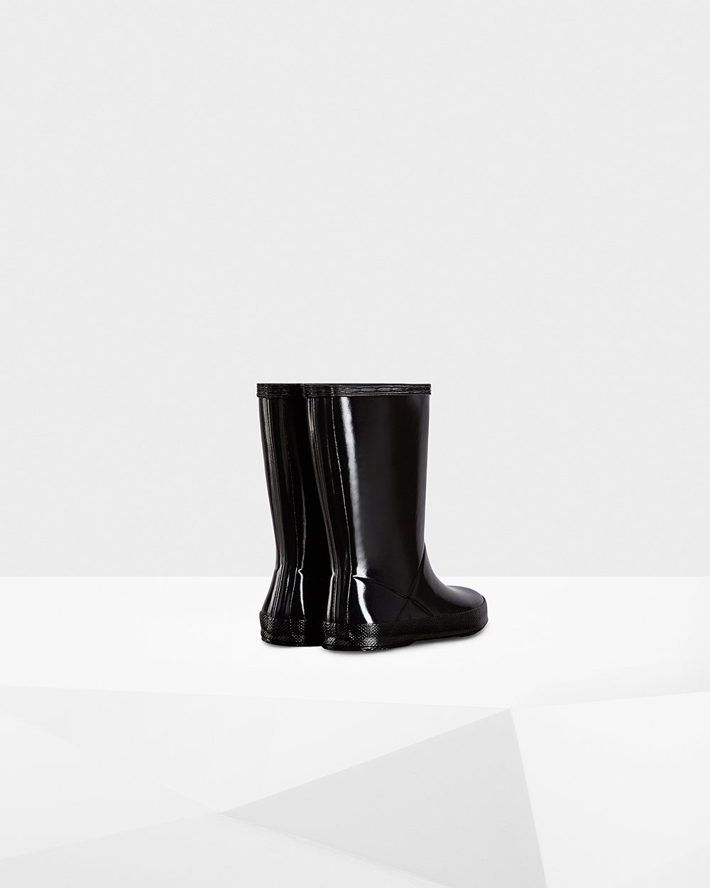 Bottes de Pluie Hunter Original First Classic Gloss Enfant Noir APRBGCU-38